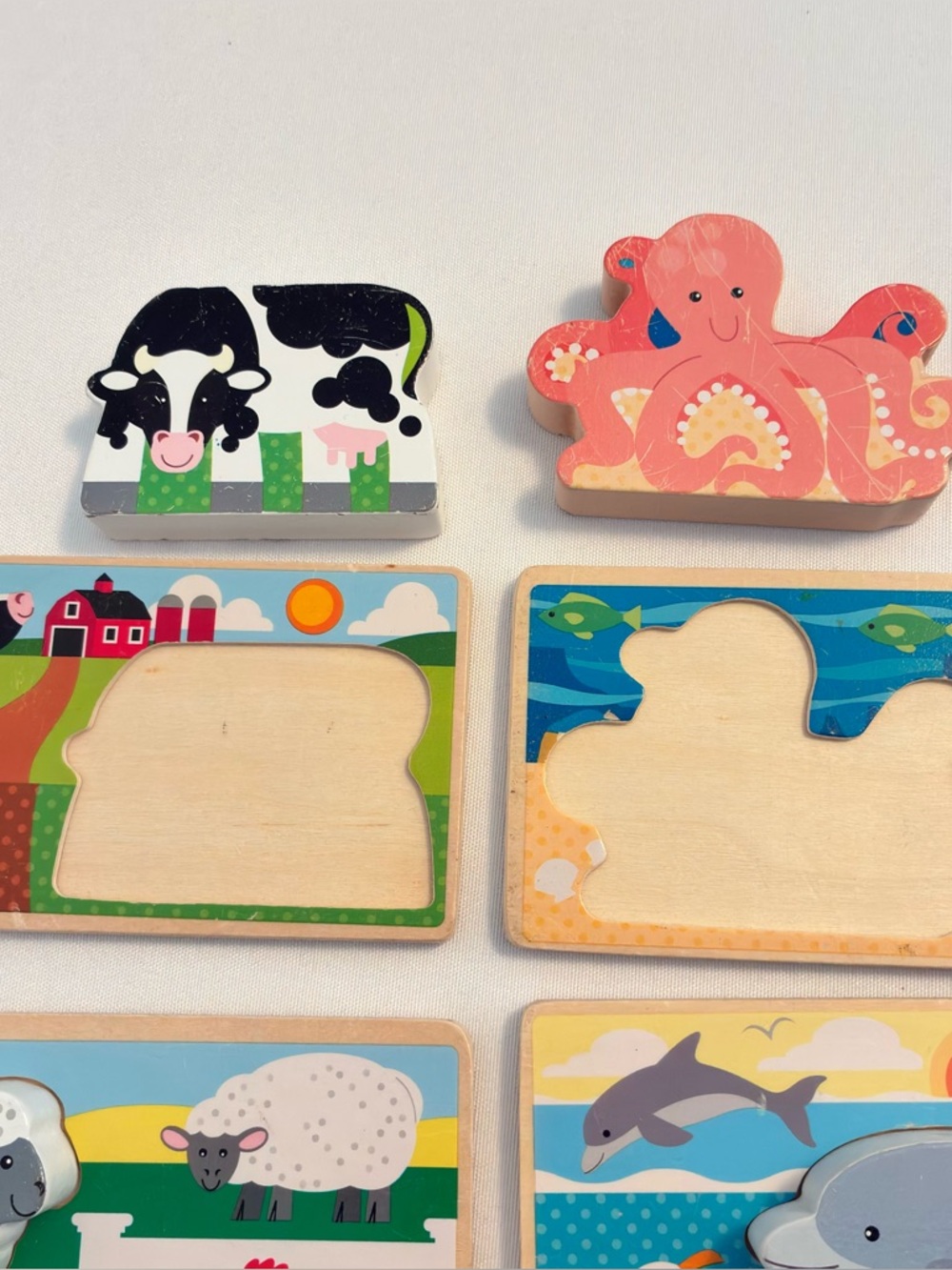 Melissa & Doug Animal Picture Boards Reversible Farm Ocean Jungle Forest - Picture 7 of 12